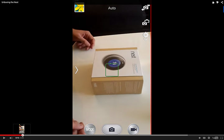 Screenshot from Nest Thermostat Unboxing Video