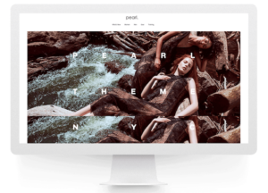 A computer screen showing a womens fashion site to illustrate ecommerce template