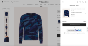 Photo of mens sweatshirt in blue camoflauge
