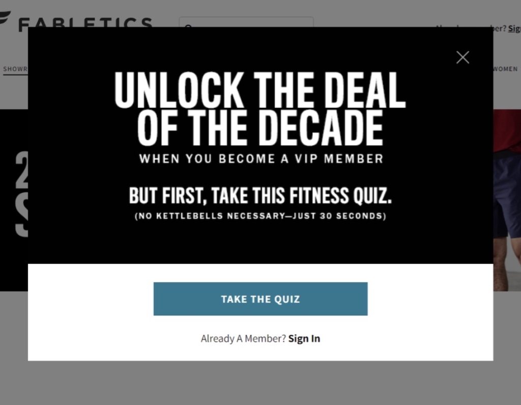 Screenshot of the email promotion: Unlock the Deal of the Decade