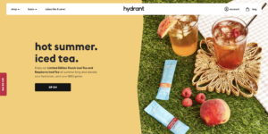 Image from Hydrant showing iced tea for extra hydration