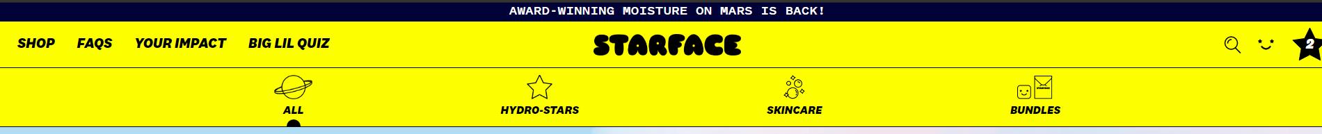 Starface desktop header
