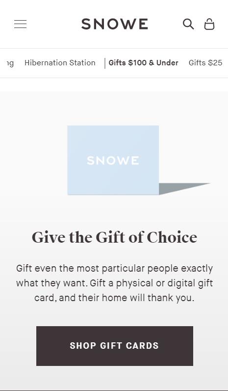 Snowee gift card
