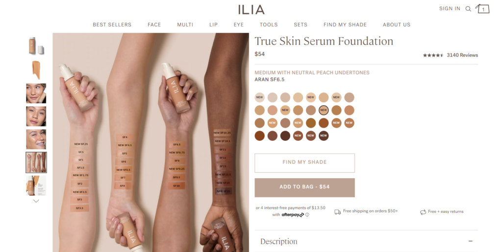 ILIA foundation product