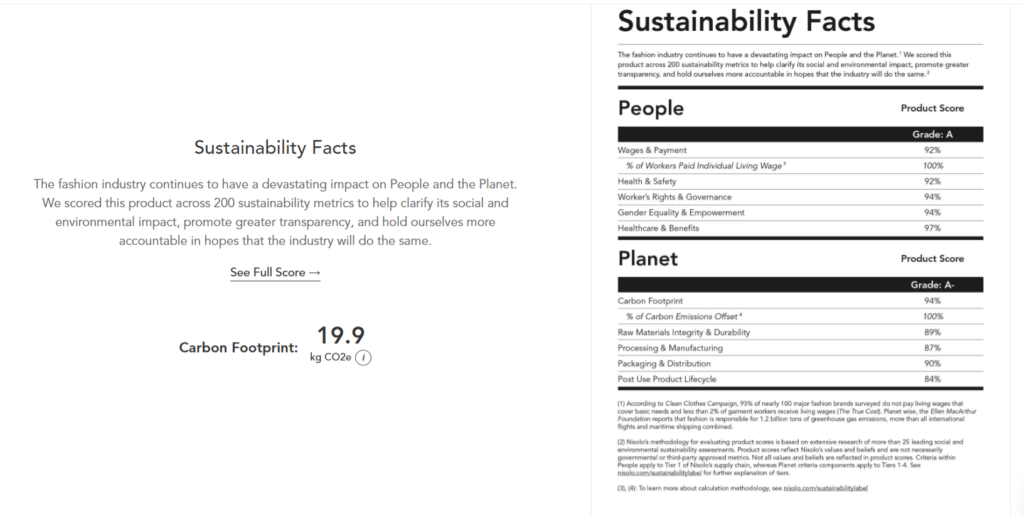 Nisolo's sustainability facts