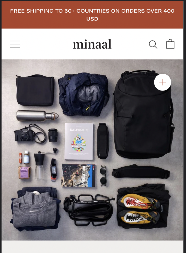 Minaal mobile product page